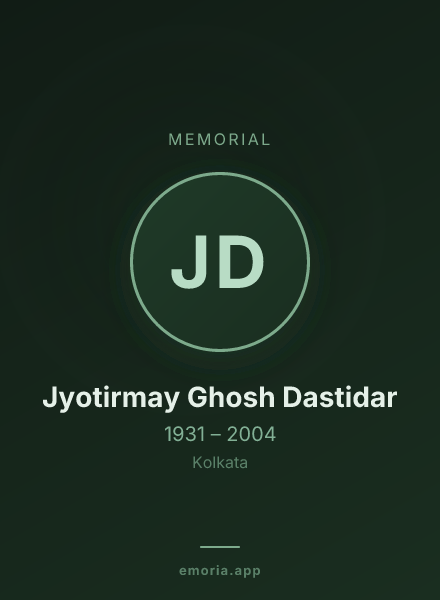 Memorial portrait of Jyotirmay Ghosh Dastidar