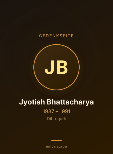 Gedenkportrait von Jyotish Bhattacharya