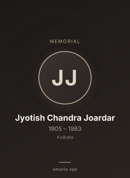 Memorial portrait of Jyotish Chandra Joardar