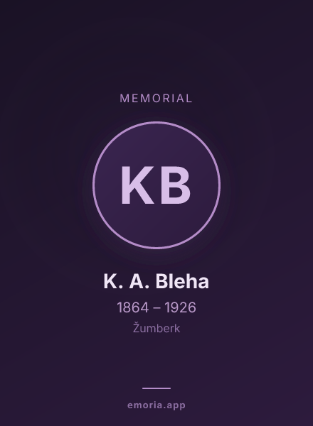 Memorial portrait of K. A. Bleha