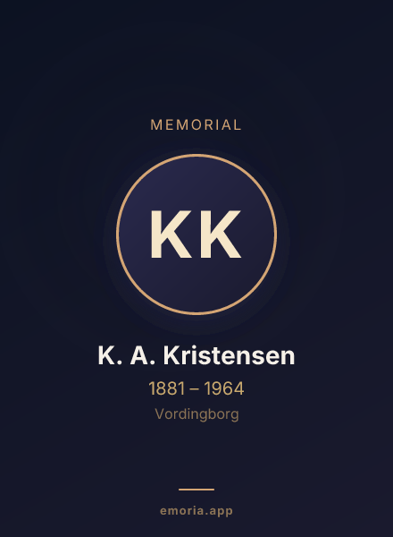 Memorial portrait of K. A. Kristensen