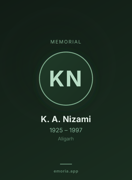 Memorial portrait of K. A. Nizami