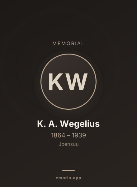 Memorial portrait of K. A. Wegelius