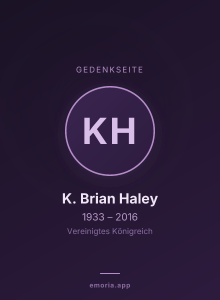Gedenkportrait von K. Brian Haley