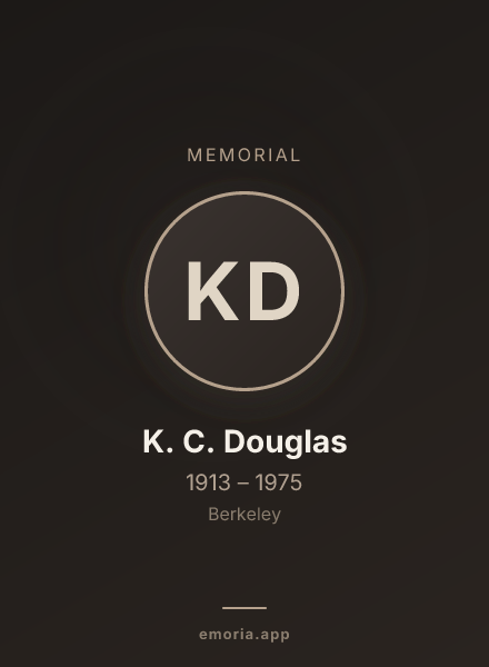 Memorial portrait of K. C. Douglas