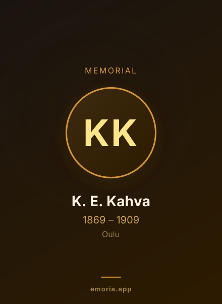 Memorial portrait of K. E. Kahva