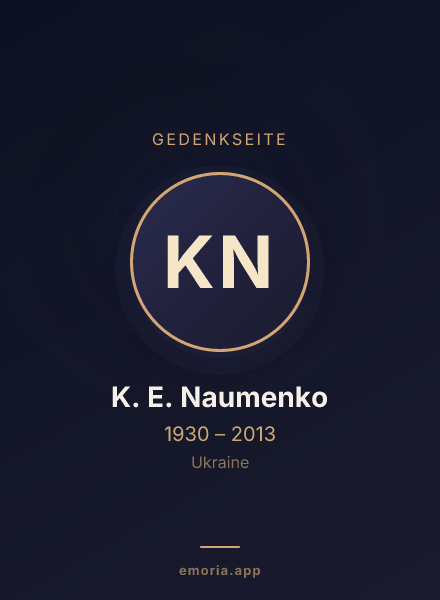 Gedenkportrait von K. E. Naumenko