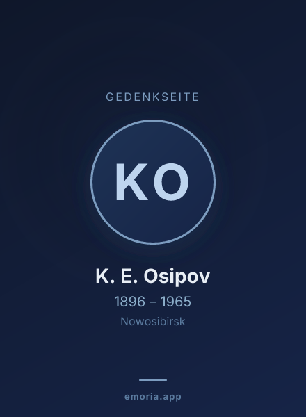 Gedenkportrait von K. E. Osipov