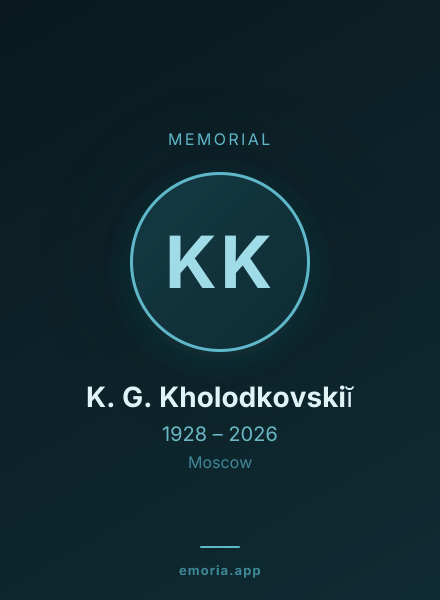 Memorial portrait of K. G. Kholodkovskiĭ
