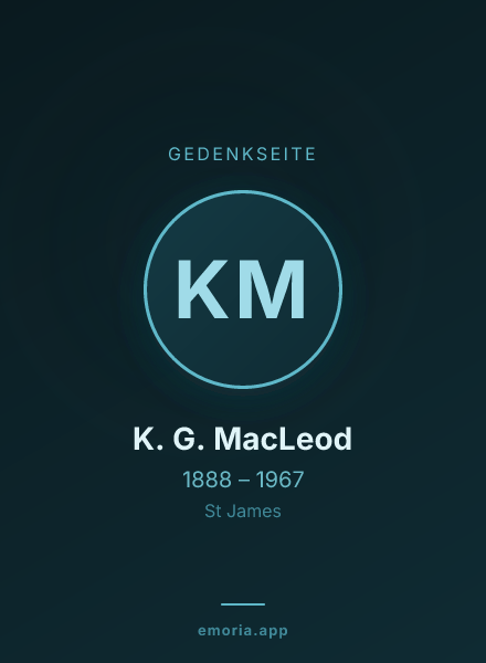 Gedenkportrait von K. G. MacLeod