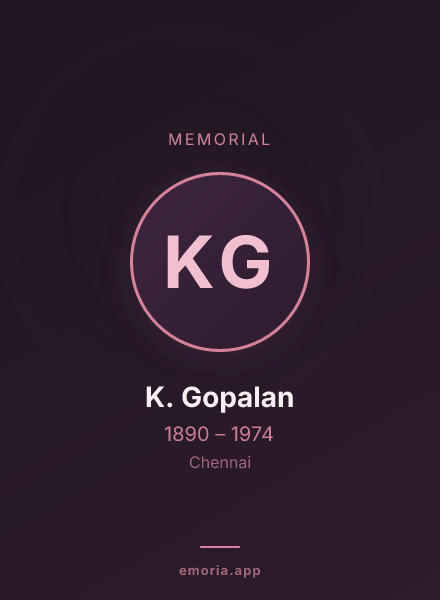 Memorial portrait of K. Gopalan