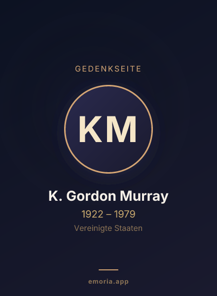 Gedenkportrait von K. Gordon Murray