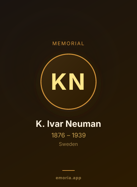 Memorial portrait of K. Ivar Neuman