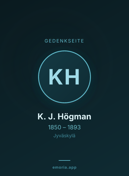 Gedenkportrait von K. J. Högman