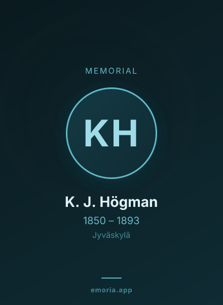 Memorial portrait of K. J. Högman