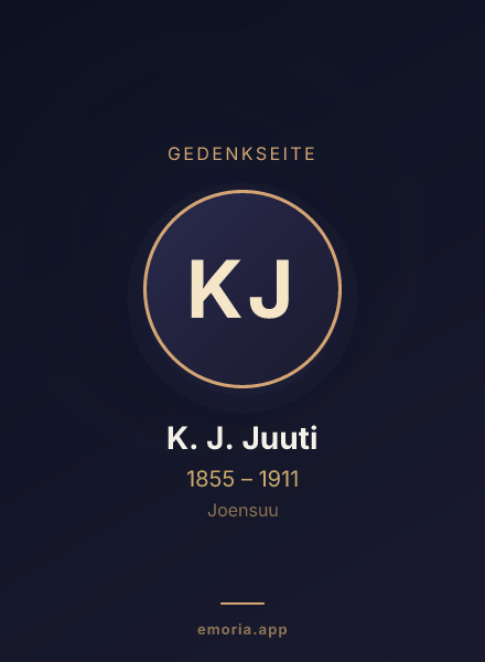 Gedenkportrait von K. J. Juuti