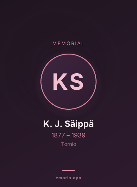 Memorial portrait of K. J. Säippä