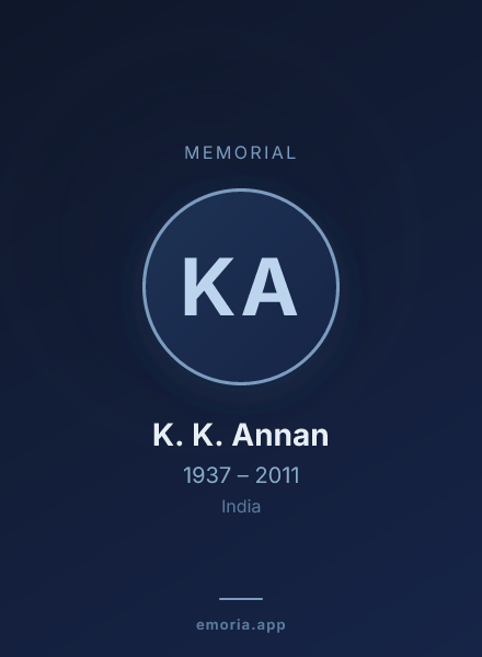Memorial portrait of K. K. Annan
