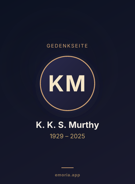 Gedenkportrait von K. K. S. Murthy
