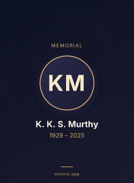 Memorial portrait of K. K. S. Murthy