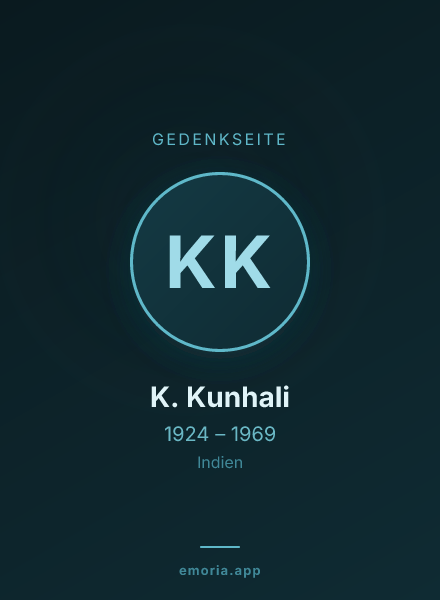 Gedenkportrait von K. Kunhali