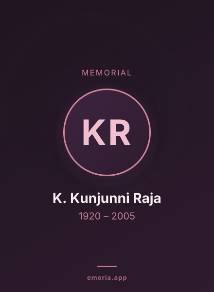 Memorial portrait of K. Kunjunni Raja