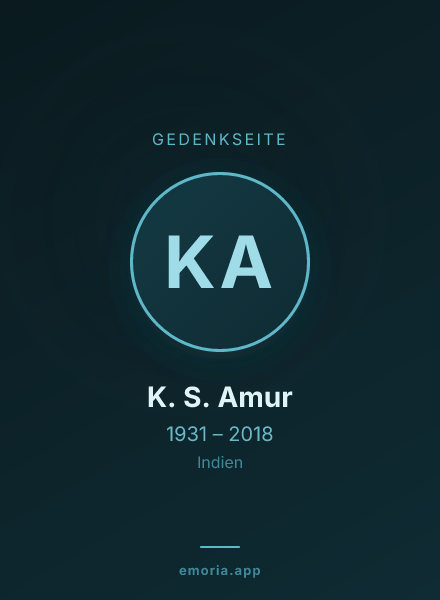 Gedenkportrait von K. S. Amur