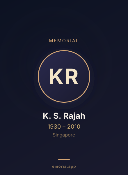 Memorial portrait of K. S. Rajah