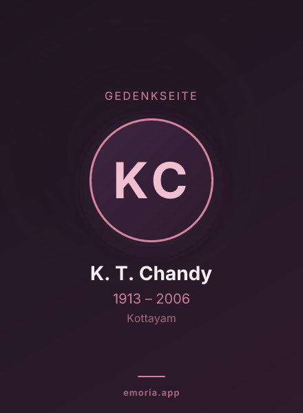 Gedenkportrait von K. T. Chandy