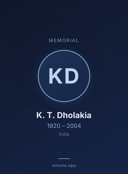Memorial portrait of K. T. Dholakia