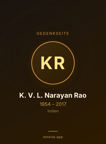 Gedenkportrait von K. V. L. Narayan Rao