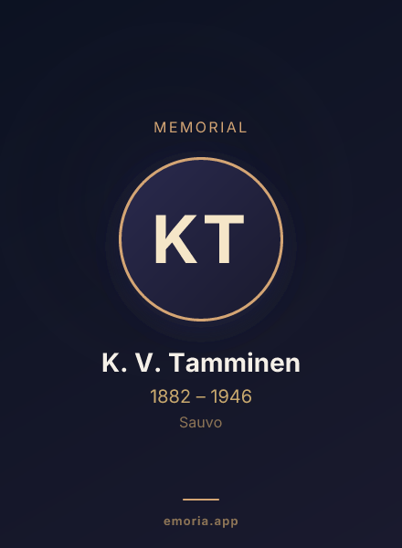 Memorial portrait of K. V. Tamminen