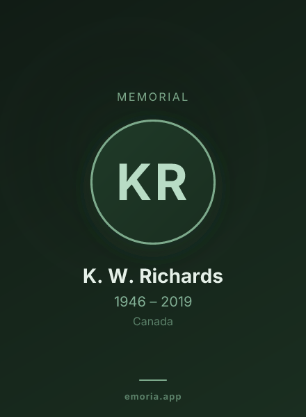 Memorial portrait of K. W. Richards