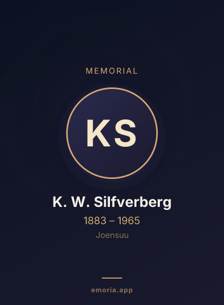 Memorial portrait of K. W. Silfverberg