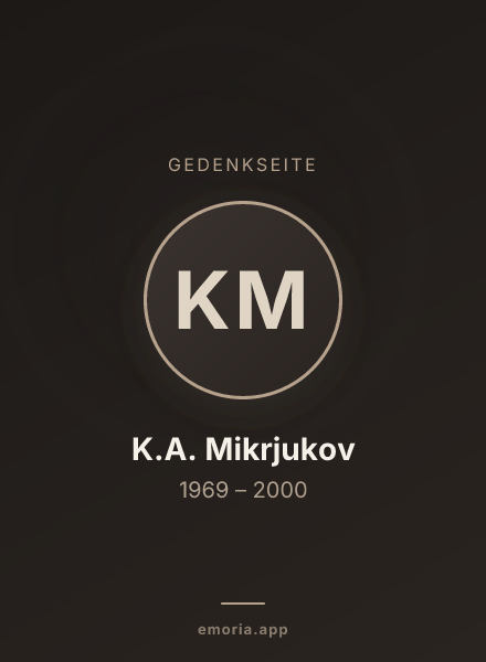 Gedenkportrait von K.A. Mikrjukov