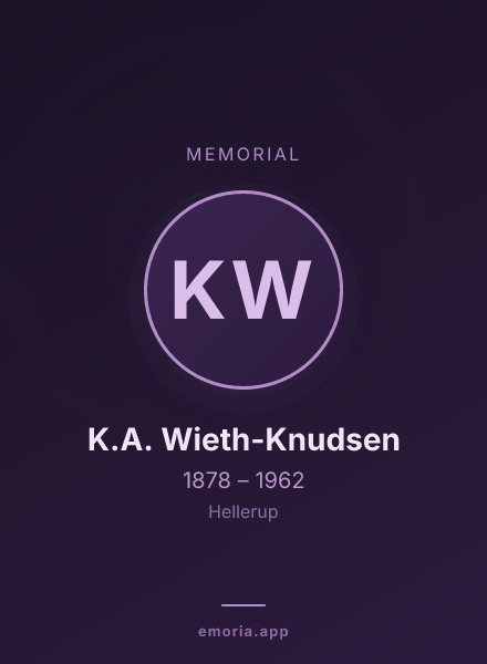 Memorial portrait of K.A. Wieth-Knudsen