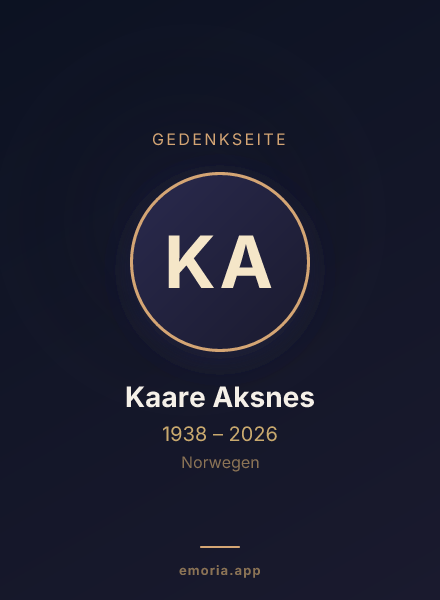Gedenkportrait von Kaare Aksnes