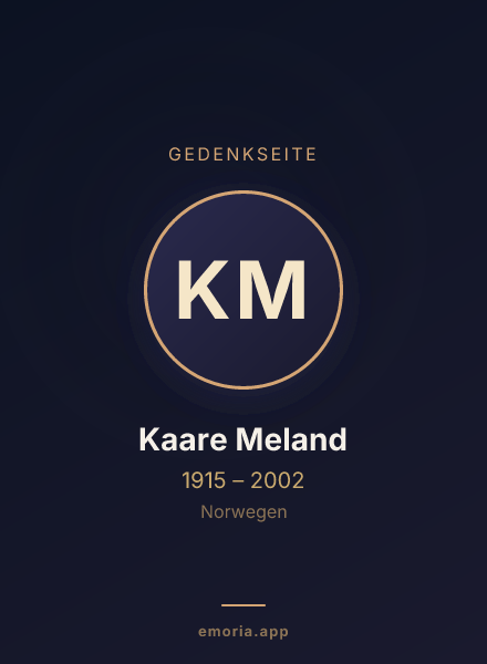 Gedenkportrait von Kaare Meland