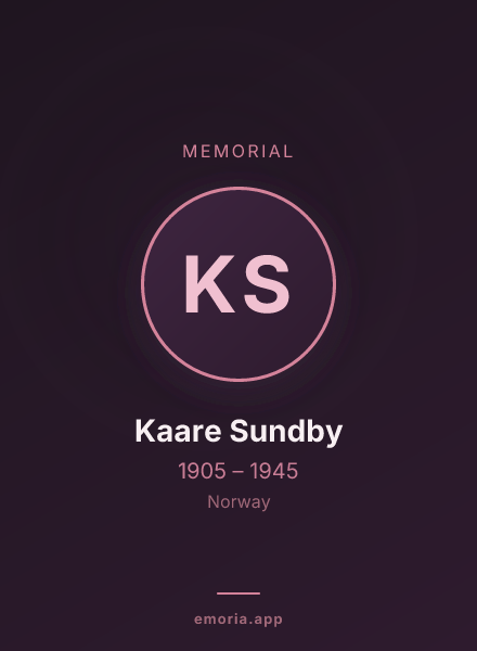 Memorial portrait of Kaare Sundby