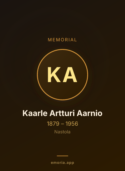 Memorial portrait of Kaarle Artturi Aarnio