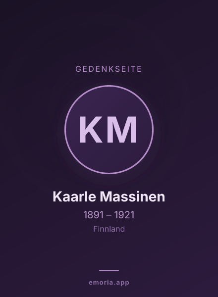 Gedenkportrait von Kaarle Massinen
