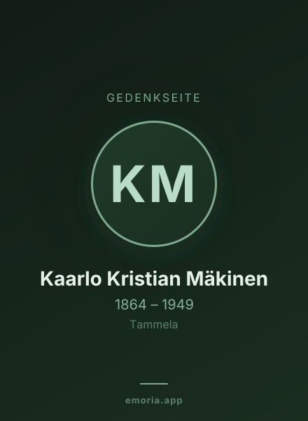 Gedenkportrait von Kaarlo Kristian Mäkinen