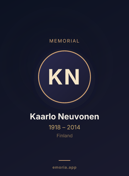 Memorial portrait of Kaarlo Neuvonen