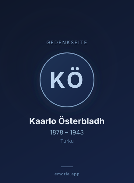 Gedenkportrait von Kaarlo Österbladh