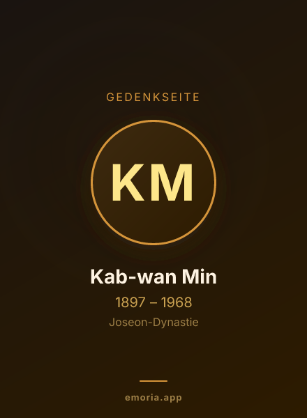 Gedenkportrait von Kab-wan Min