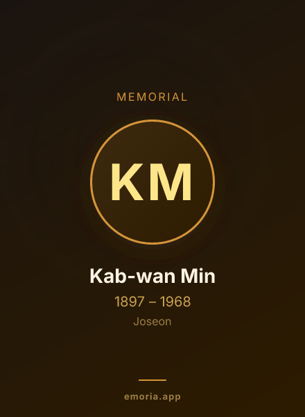 Memorial portrait of Kab-wan Min