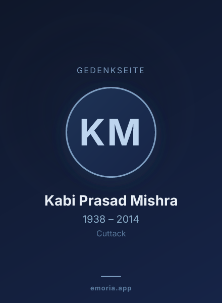 Gedenkportrait von Kabi Prasad Mishra