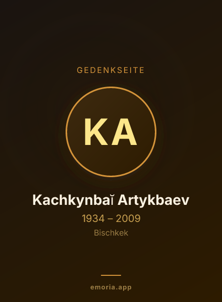 Gedenkportrait von Kachkynbaĭ Artykbaev