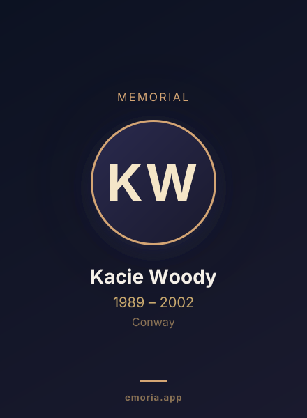 Memorial portrait of Kacie Woody