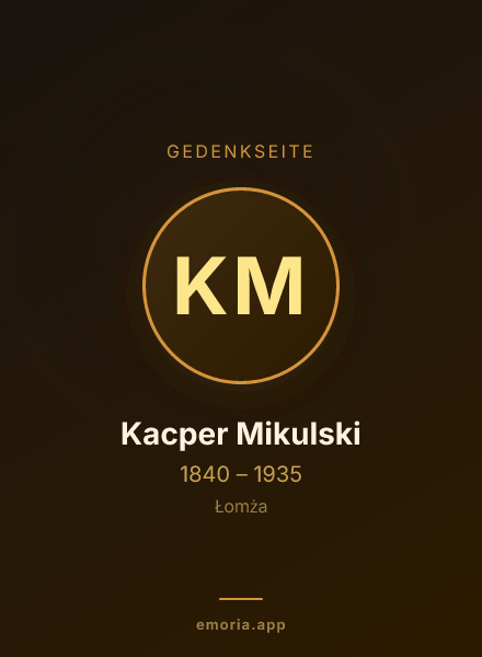Gedenkportrait von Kacper Mikulski